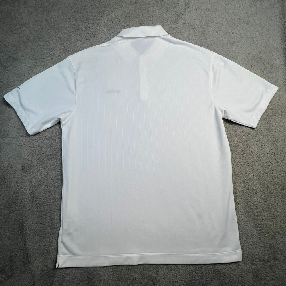 Nike Golf Dri Fit White Mens Polo Large Shirt Embroidered Unum Logo‎ - Picture 7 of 11